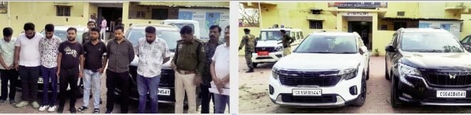 अंबिकापुर–बनारस रोड पर बीच सड़क बर्थडे पार्टी, 7 युवक गिरफ्तार, 2 IMG 20260221 WA0008